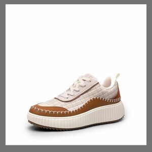 Casual Cream and Brown Sneakers